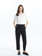 Elastic Waist Striped Women Trousers
